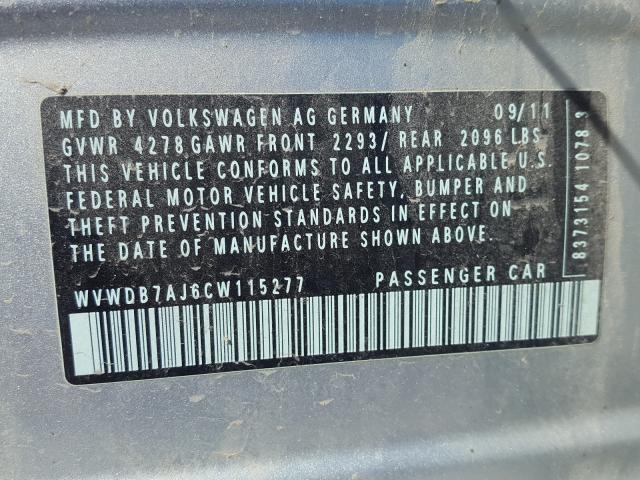 Photo 9 VIN: WVWDB7AJ6CW115277 - VOLKSWAGEN GOLF 