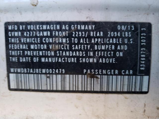 Photo 11 VIN: WVWDB7AJ8EW002479 - VOLKSWAGEN GOLF 