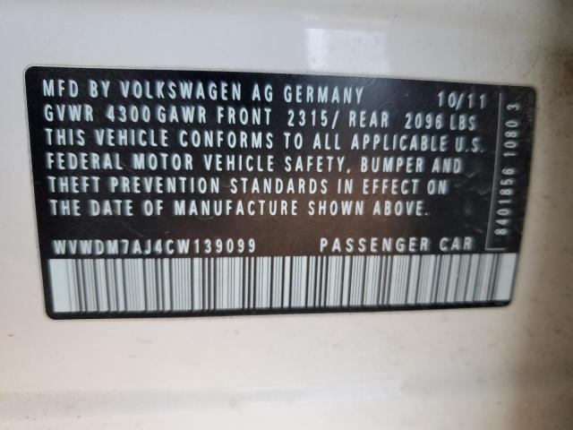 Photo 11 VIN: WVWDM7AJ4CW139099 - VOLKSWAGEN GOLF 