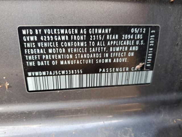 Photo 9 VIN: WVWDM7AJ5CW338355 - VOLKSWAGEN GOLF 