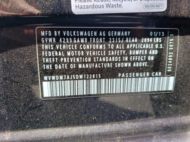 Photo 9 VIN: WVWDM7AJ5DW122815 - VOLKSWAGEN GOLF 