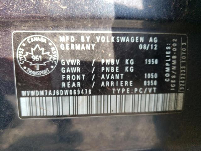 Photo 12 VIN: WVWDM7AJ6DW069476 - VOLKSWAGEN GOLF 