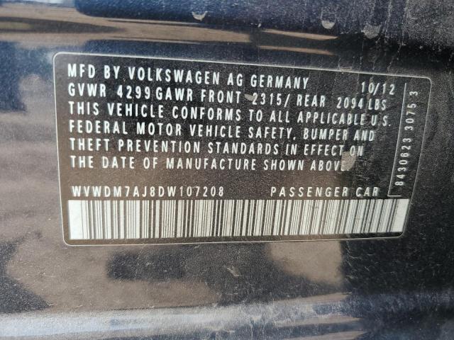 Photo 12 VIN: WVWDM7AJ8DW107208 - VOLKSWAGEN GOLF 