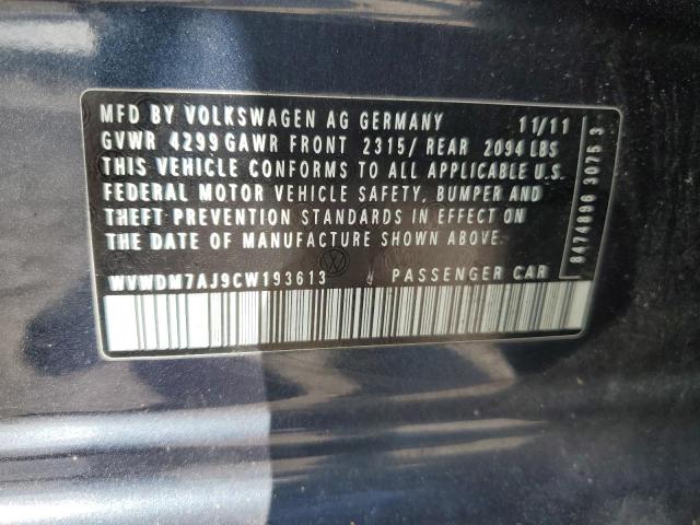 Photo 11 VIN: WVWDM7AJ9CW193613 - VOLKSWAGEN GOLF 