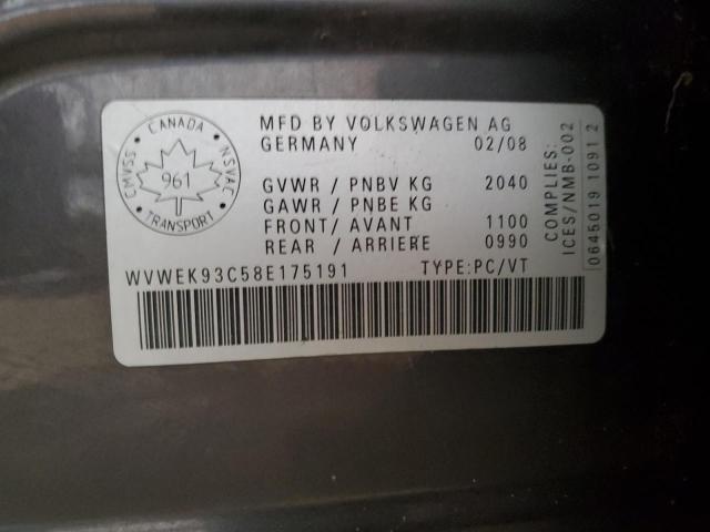 Photo 12 VIN: WVWEK93C58E175191 - VOLKSWAGEN PASSAT 