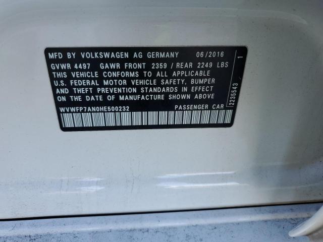 Photo 11 VIN: WVWFP7AN0HE500232 - VOLKSWAGEN CC 