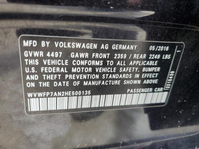 Photo 11 VIN: WVWFP7AN2HE500135 - VOLKSWAGEN CC 