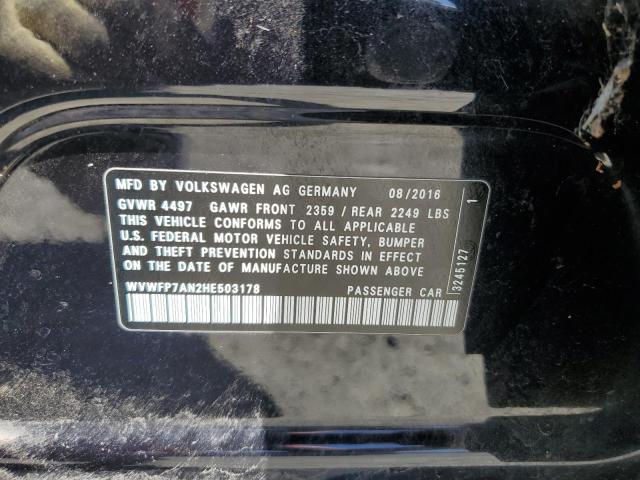 Photo 12 VIN: WVWFP7AN2HE503178 - VOLKSWAGEN CC 