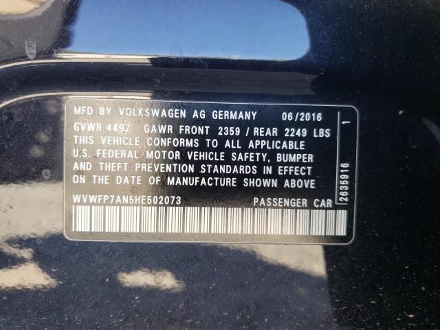 Photo 11 VIN: WVWFP7AN5HE502073 - VOLKSWAGEN CC 