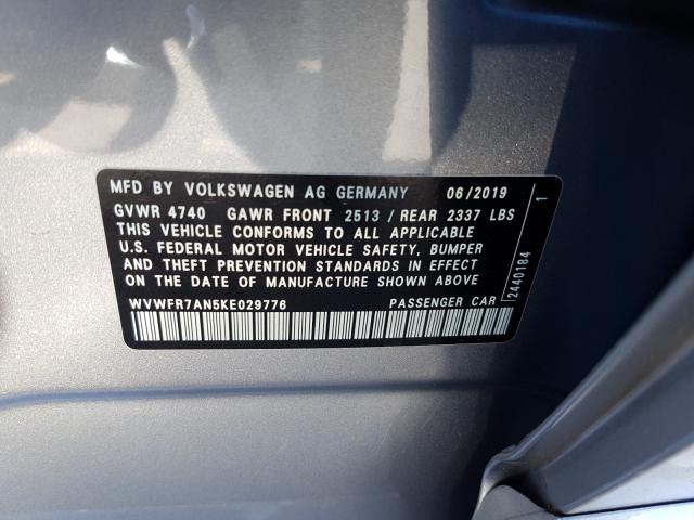 Photo 9 VIN: WVWFR7AN5KE029776 - VOLKSWAGEN ARTEON 