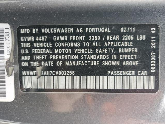 Photo 12 VIN: WVWFW7AH7CV002258 - VOLKSWAGEN EOS 