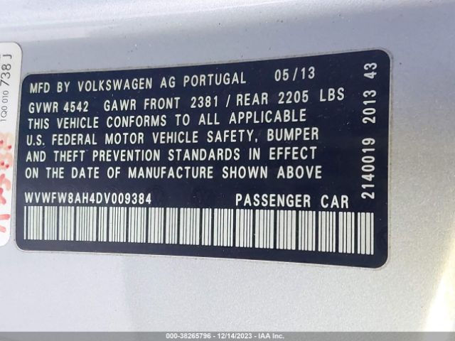 Photo 8 VIN: WVWFW8AH4DV009384 - VOLKSWAGEN EOS 