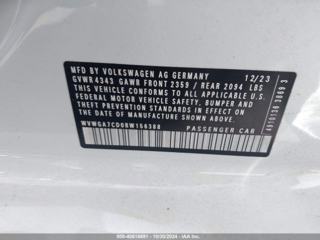 Photo 8 VIN: WVWGA7CD0RW156388 - VOLKSWAGEN GOLF 