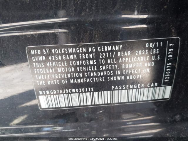 Photo 8 VIN: WVWGD7AJ9CW026178 - VOLKSWAGEN GTI 