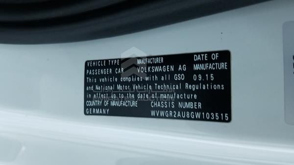 Photo 2 VIN: WVWGR2AU8GW103515 - VOLKSWAGEN GOLF 