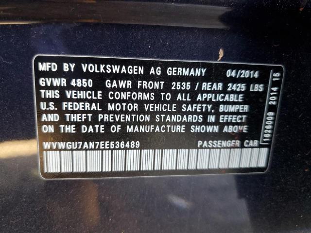 Photo 11 VIN: WVWGU7AN7EE536489 - VOLKSWAGEN CC VR6 4MO 