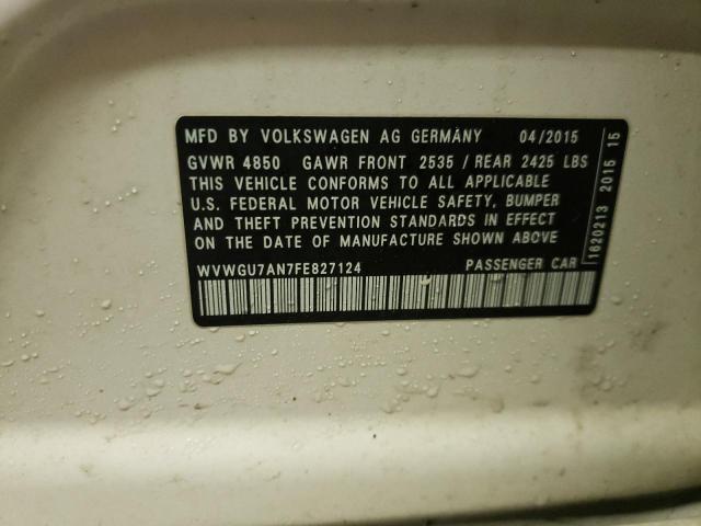 Photo 11 VIN: WVWGU7AN7FE827124 - VOLKSWAGEN CC VR6 4MO 