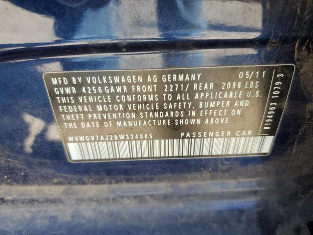 Photo 11 VIN: WVWGV7AJ2BW334885 - VOLKSWAGEN GTI 