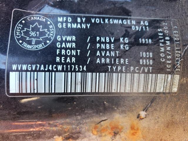 Photo 9 VIN: WVWGV7AJ4CW117534 - VOLKSWAGEN GTI 