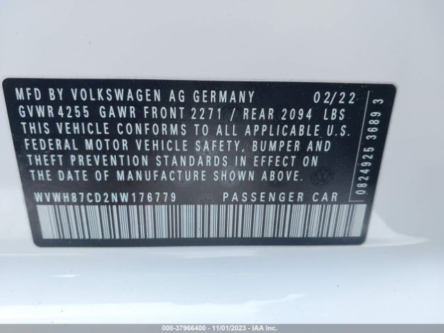 Photo 8 VIN: WVWH87CD2NW176779 - VOLKSWAGEN GOLF 