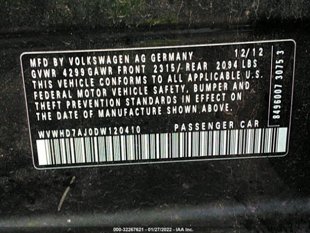 Photo 8 VIN: WVWHD7AJ0DW120410 - VOLKSWAGEN GTI 