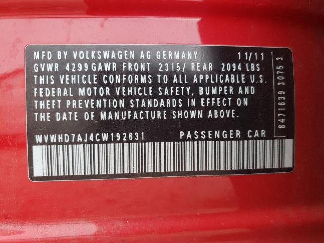 Photo 9 VIN: WVWHD7AJ4CW192631 - VOLKSWAGEN GTI 