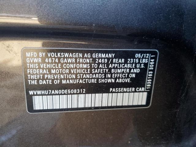 Photo 11 VIN: WVWHU7AN0DE508312 - VOLKSWAGEN CC LUXURY 