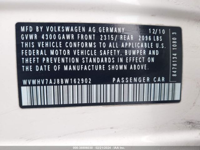 Photo 8 VIN: WVWHV7AJ8BW162902 - VOLKSWAGEN GTI 