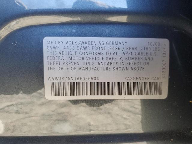 Photo 11 VIN: WVWJK7AN1AE056504 - VOLKSWAGEN PASSAT 