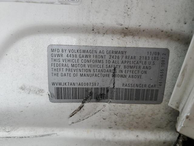 Photo 11 VIN: WVWJK7AN1AE067387 - VOLKSWAGEN PASSAT 