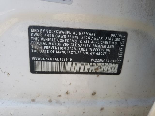 Photo 9 VIN: WVWJK7AN1AE163519 - VOLKSWAGEN PASSAT 