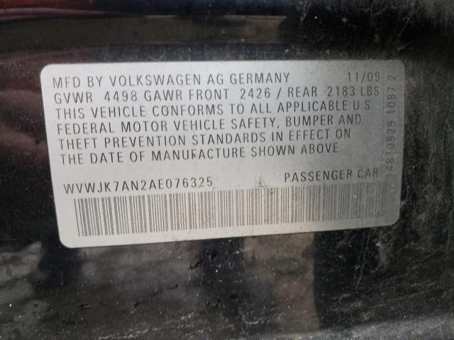 Photo 11 VIN: WVWJK7AN2AE076325 - VOLKSWAGEN PASSAT 