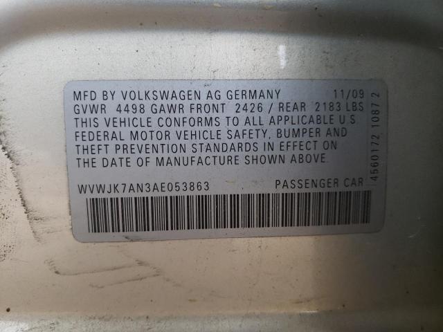 Photo 11 VIN: WVWJK7AN3AE053863 - VOLKSWAGEN PASSAT 