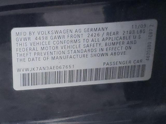 Photo 11 VIN: WVWJK7AN3AE067651 - VOLKSWAGEN PASSAT 