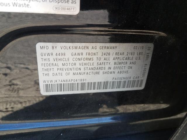 Photo 9 VIN: WVWJK7AN8AP041891 - VOLKSWAGEN PASSAT 