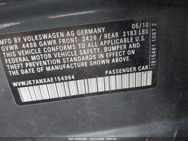 Photo 8 VIN: WVWJK7ANXAE154964 - VOLKSWAGEN PASSAT 