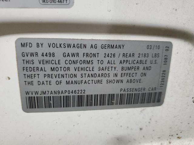 Photo 11 VIN: WVWJM7AN9AP046222 - VOLKSWAGEN PASSAT 