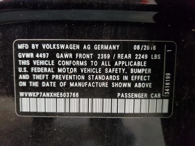 Photo 9 VIN: WVWKP7ANXHE503766 - VOLKSWAGEN CC 