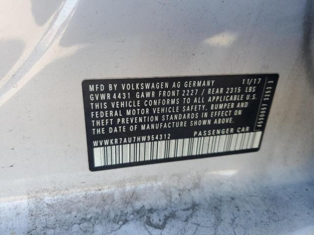 Photo 11 VIN: WVWKR7AU7HW954312 - VOLKSWAGEN E-GOLF SE 