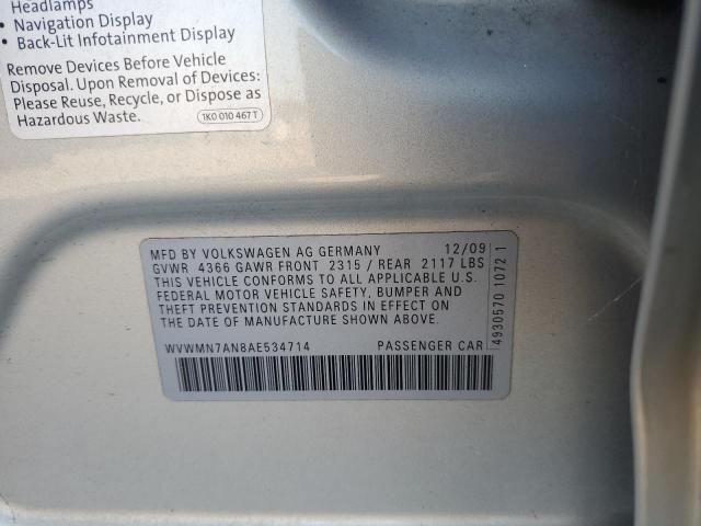 Photo 11 VIN: WVWMN7AN8AE534714 - VOLKSWAGEN CC 