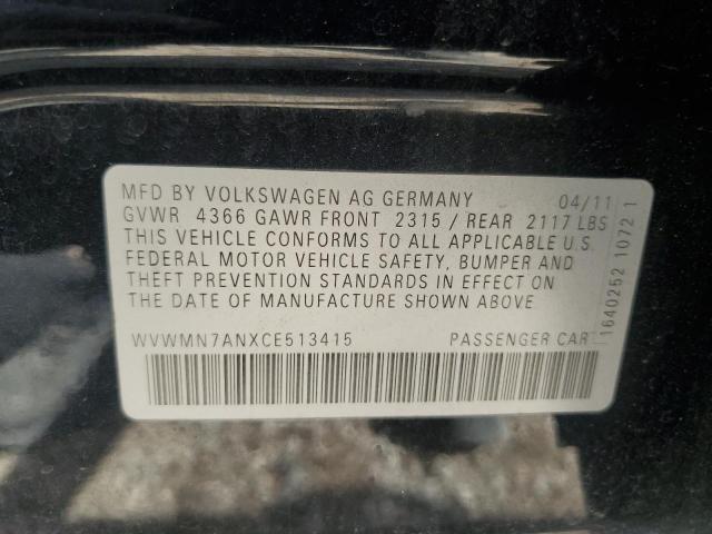 Photo 11 VIN: WVWMN7ANXCE513415 - VOLKSWAGEN CC 