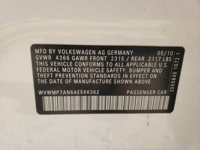 Photo 11 VIN: WVWMP7AN6AE566362 - VOLKSWAGEN CC SPORT 