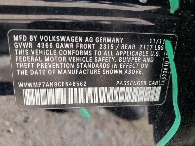 Photo 11 VIN: WVWMP7AN8CE548562 - VOLKSWAGEN CC 