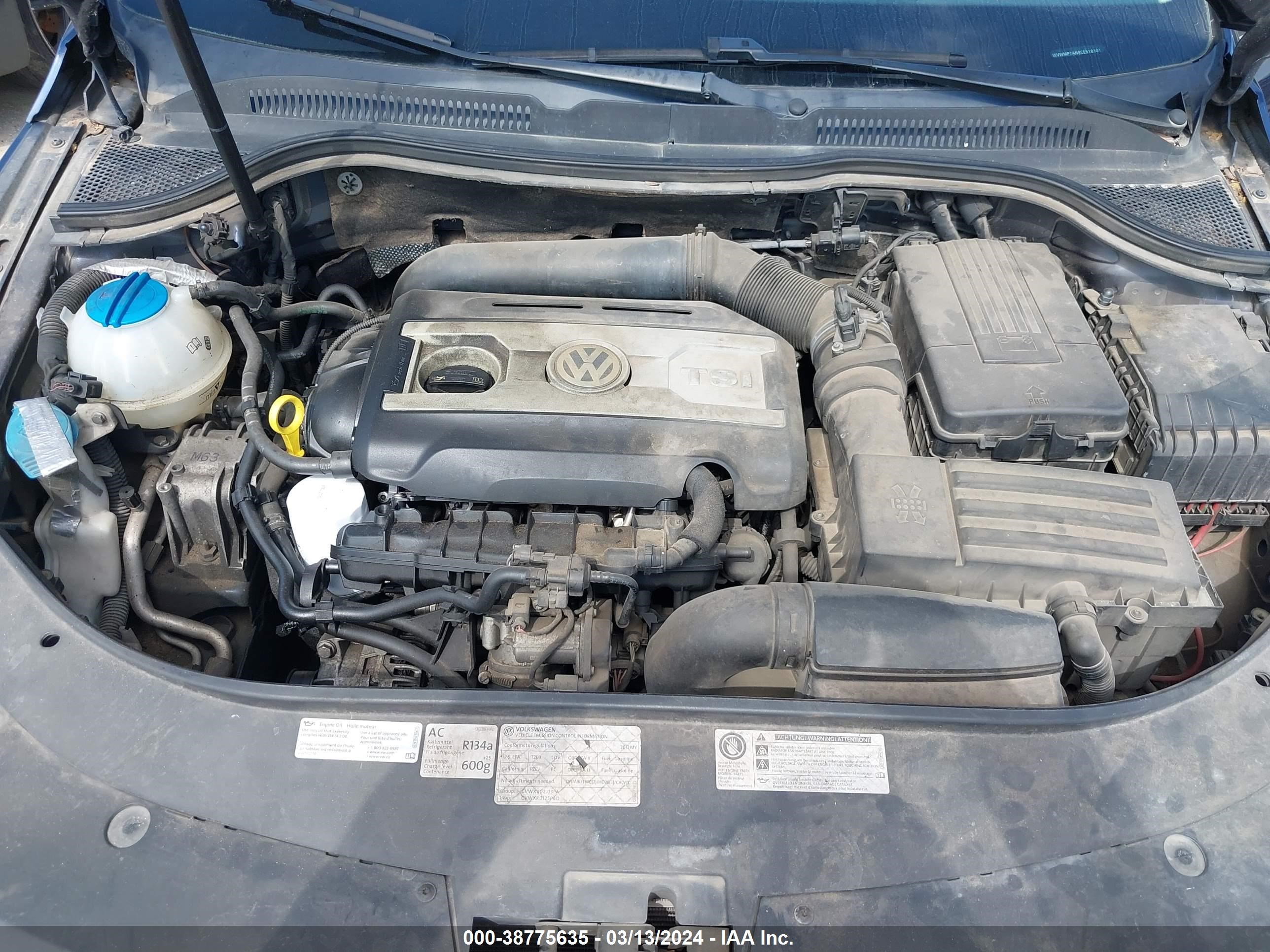 Photo 9 VIN: WVWMP7AN9CE518101 - VOLKSWAGEN PASSAT 