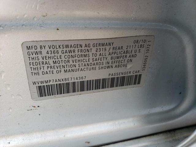 Photo 12 VIN: WVWMP7ANXBE714367 - VOLKSWAGEN CC 