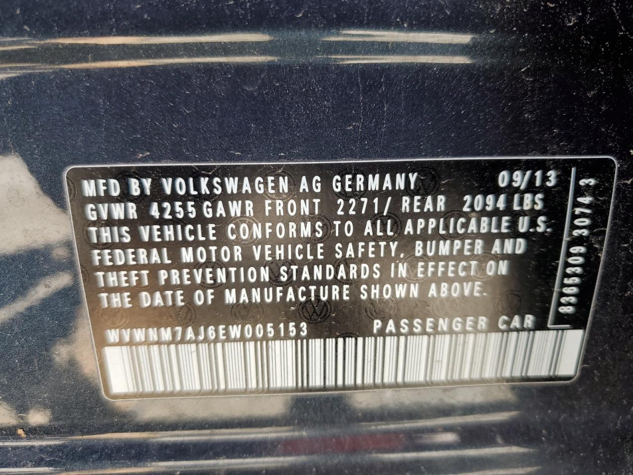 Photo 11 VIN: WVWNM7AJ6EW005153 - VOLKSWAGEN GOLF 