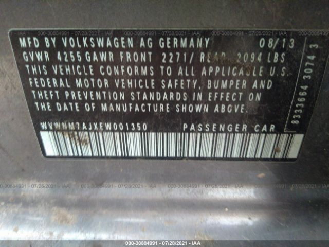 Photo 8 VIN: WVWNM7AJXEW001350 - VOLKSWAGEN GOLF 