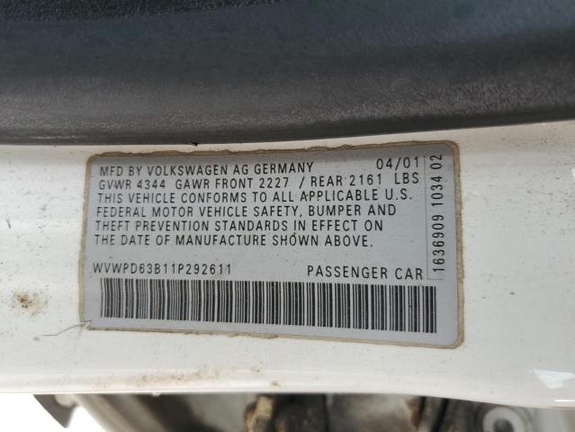 Photo 12 VIN: WVWPD63B11P292611 - VOLKSWAGEN PASSAT 