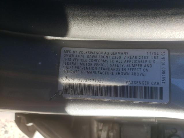 Photo 11 VIN: WVWPD63B73P271023 - VOLKSWAGEN PASSAT 