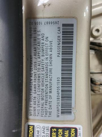 Photo 11 VIN: WVWPD63B94P051593 - VOLKSWAGEN PASSAT 